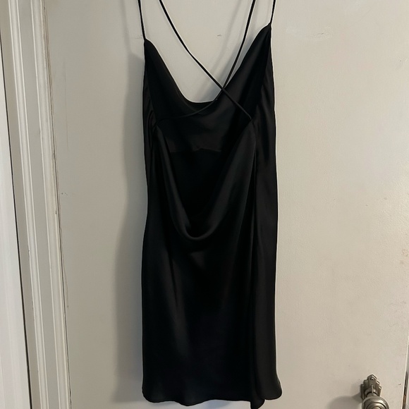 Satin Black Zara Dress - Picture 2 of 3